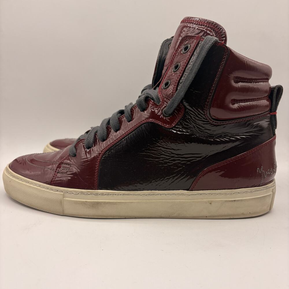 SAINT LAURENT YSL Malibu High Top Patent Leather Sneaker Red Sz 42/US 9 $645 - Picture 6 of 10